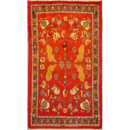 One Of The Kind Persian Hamedan Rug 4'10" x 2'7"